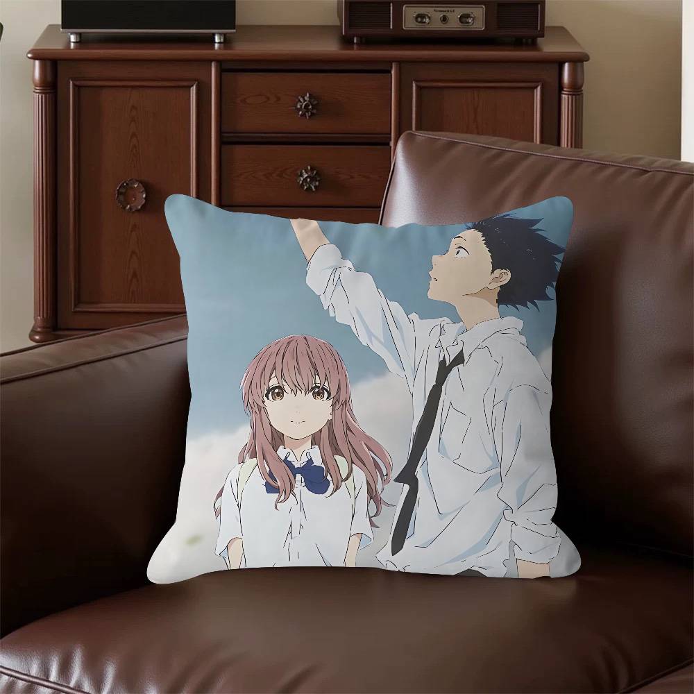 A S-Silent Voice Pillow Cover Sofa Cushion Cover Home Room Decoration Children Gift