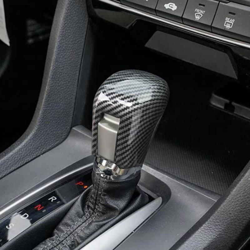 

Carbon Fiber Texture Car ABS Interior Gear Shift Head Cover Trim For Honda Civic 10th Gen 2016 2017 2018