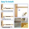 50pcs Furniture Mending Wedges Drawer Bottom Sagging Repair Fix Plastic Corner Bracket with Self-tapping Screws