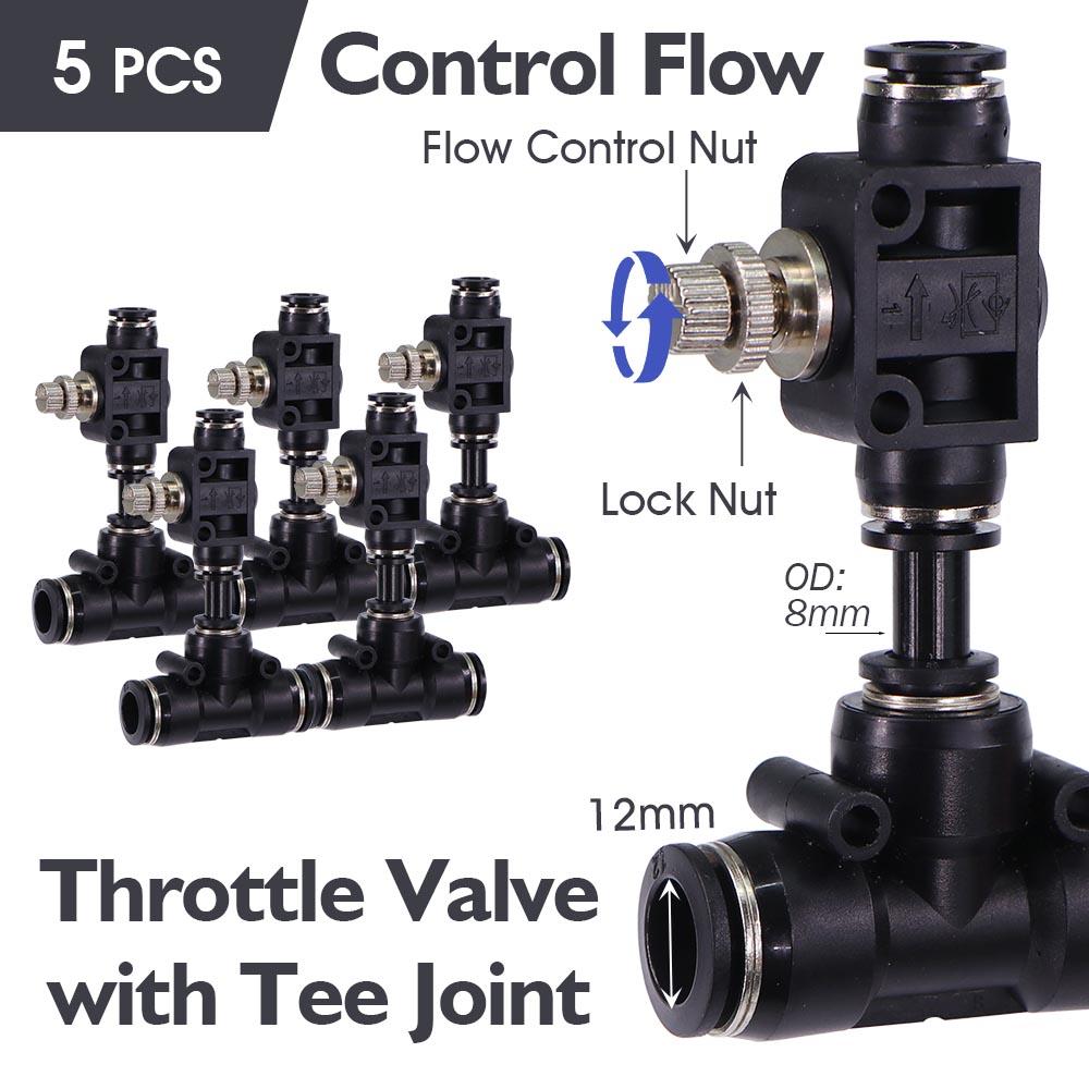 3/8" 9/12mm Misting Cooling System 360° Bend 0.6mm Nozzles Atomizer Sprayers PE Tubing 80 Mesh Filter Garden Irrigation Watering