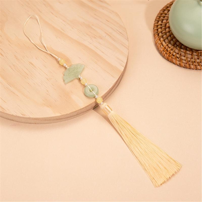 Easy Attach Tassels Pendant For Keys Bags Decoration Stylish Fan Design Keychain Ornament Polyester Accessory