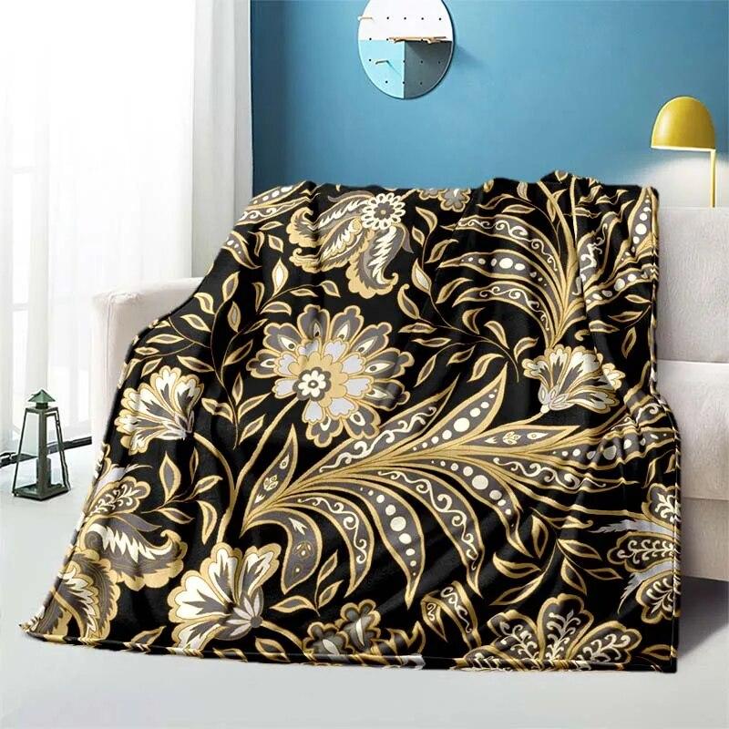 Retro Patternblanket Sofa Blanket Air Conditioning Cover Blanket Blankets for Beds Cute Blanket Children‘s Blanket Thin Blanket