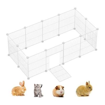 Pet Enclosure with Door/Wire Sealing Design Portable Small Pet Cage Pet Training Fence 63 L X 123 W X 41 H Cm Playground Suitable for