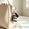 Portable Keychain Pendant Pendant, Sequins Star Letter A-Z Charm with Tassel, Key Chain Alphabet Initial Metal Keyring for Handbag Backpack