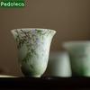 Pedoleco Chinese Tea Utensils, 70ml, Wisteria Flower Design, Hand-Painted Underglaze Design, Mini Tea Bowl, Small Teacup, Tea Ceremony Utensils,