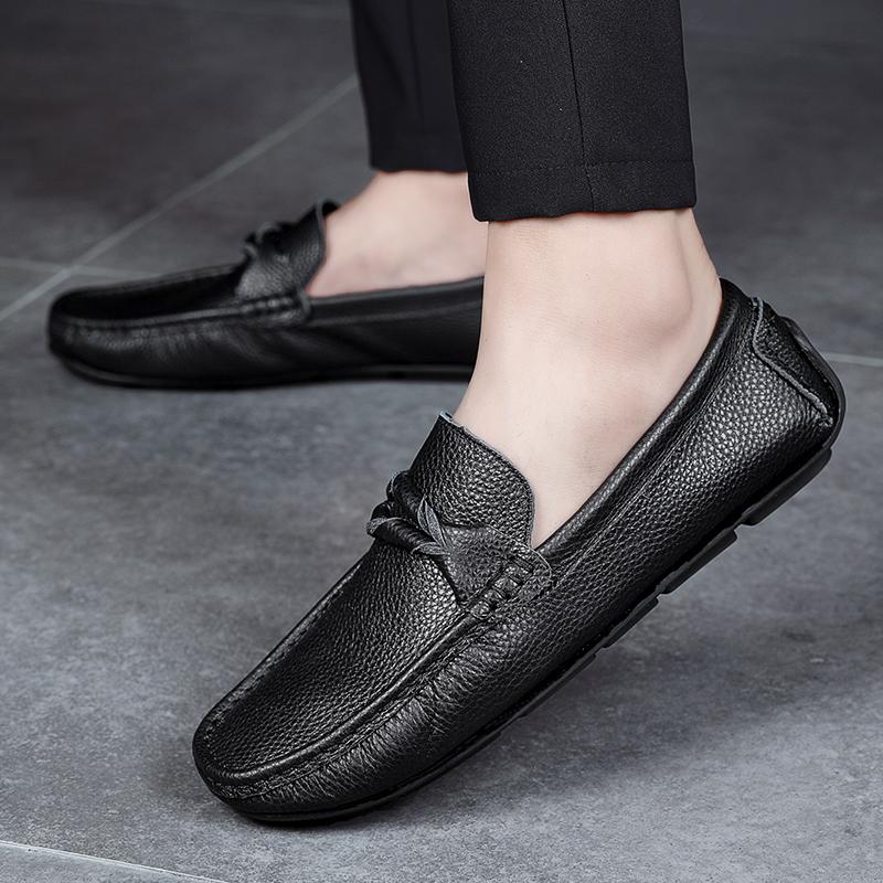 Men Loafers Shoes Summer Soft Genuine Leather Business Casual Shoes Men Moccasins Light Breathable Slip On Luxury Driving Shoes