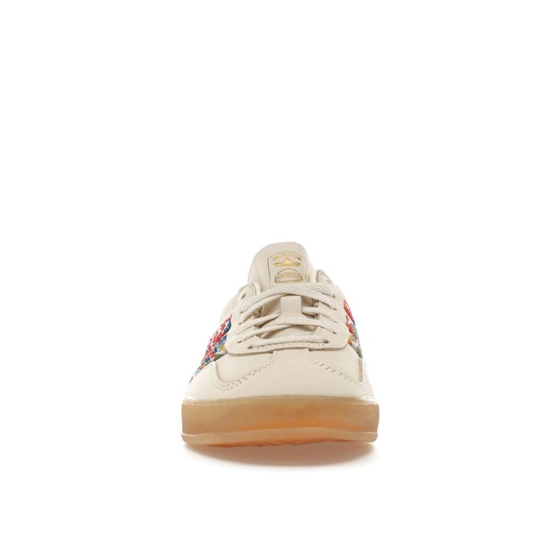 Adidas Liberty London x Gazelle Indoor Blomsterbroderi - Off White Damesneakers Krem Gull-Metallic Gummi JH7370