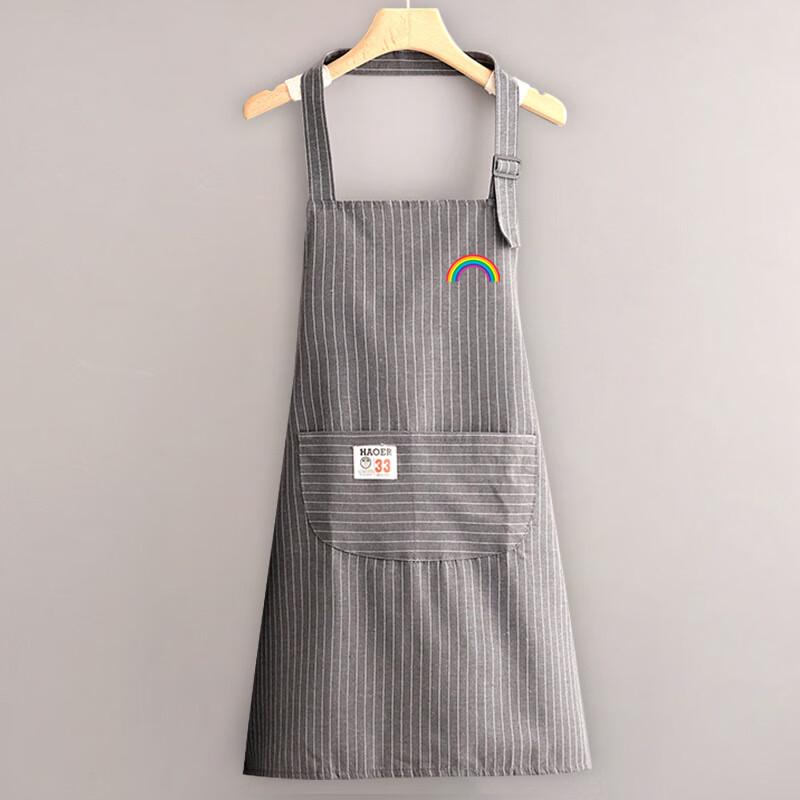 COFLYEE Halterneck Bomull Linne Köksförkläde