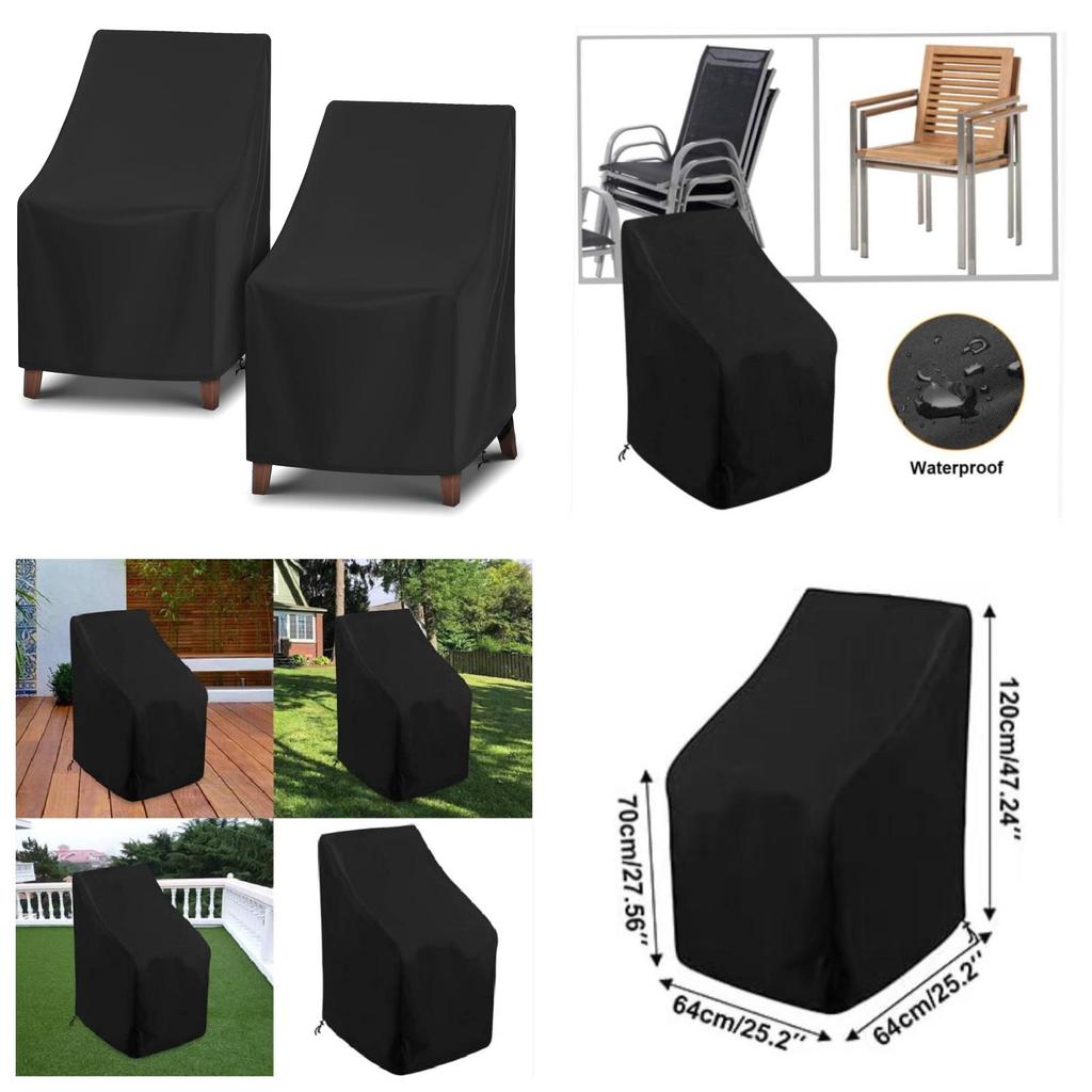 Modern Minimalist Stacking Chair Cover Waterproof Dustproof For Indoor Outdoor Furniture
