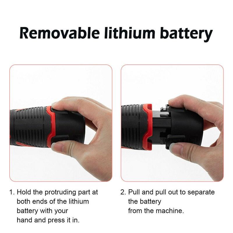 90° Electric Wrench Angle Drill Screwdriver 3/8'' 45NM Cordless Ratchet Wrench Scaffolding  With 2 Lithium-Ion Battery 12V