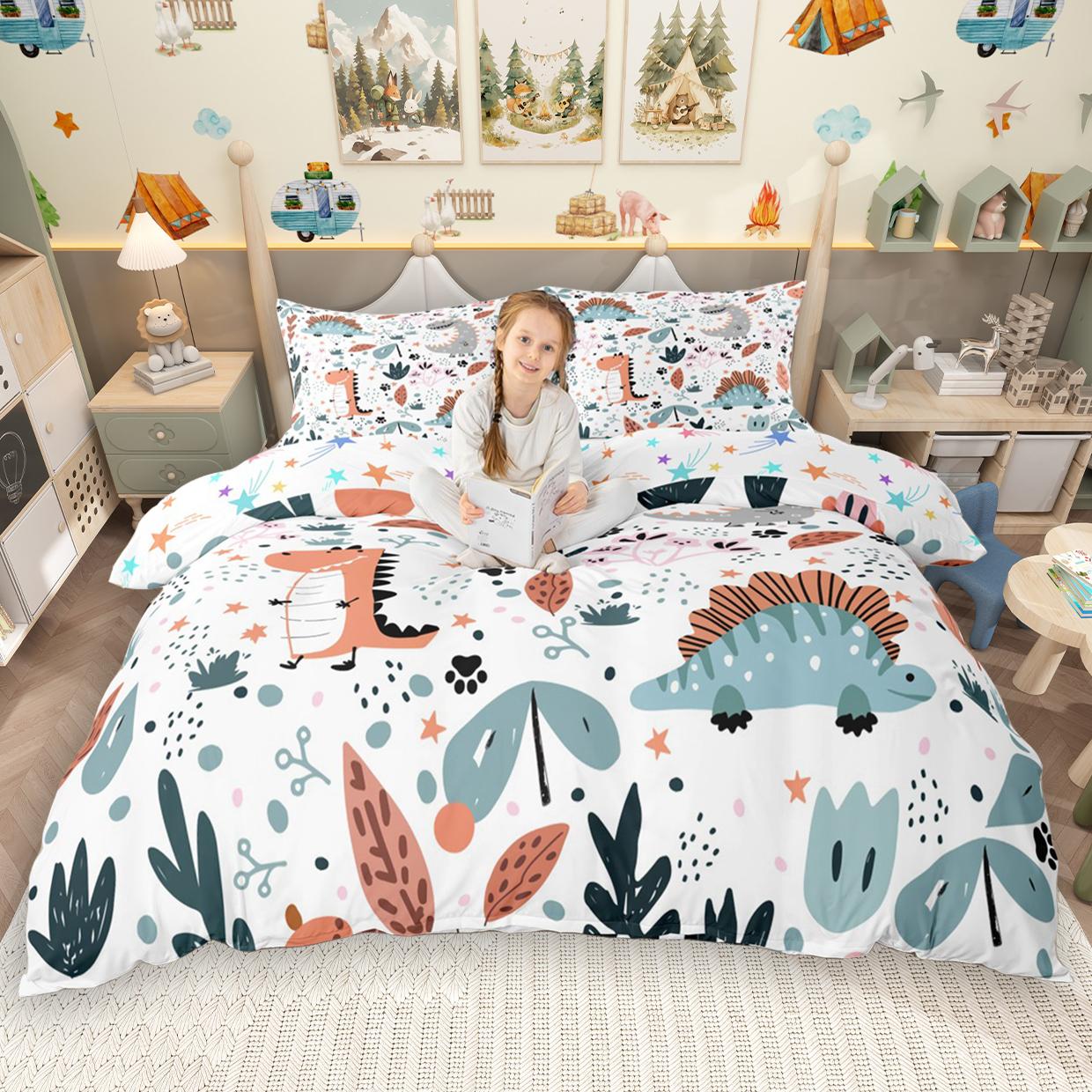 

Comforter Homewish Cute Cartoon Animal For Kids 2Pcs/3Pcs Pig Dog Cat Bedding Capybara Sloth Giraffe Set Comforter (quilt)-EU Single(135*200cm)3pcs