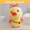 Plush Duck Doll Keychain Bag Accessories With Checkered Bow And Decor Sunflower