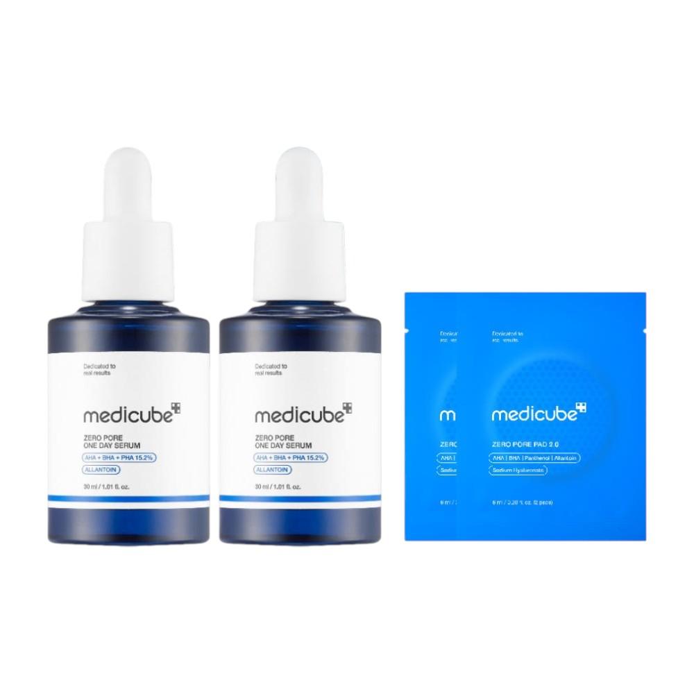 Medicube Zero Pore One Day Peptide Serum Tightening Formula Duo 30ml X 2 (+ 4 Pads)