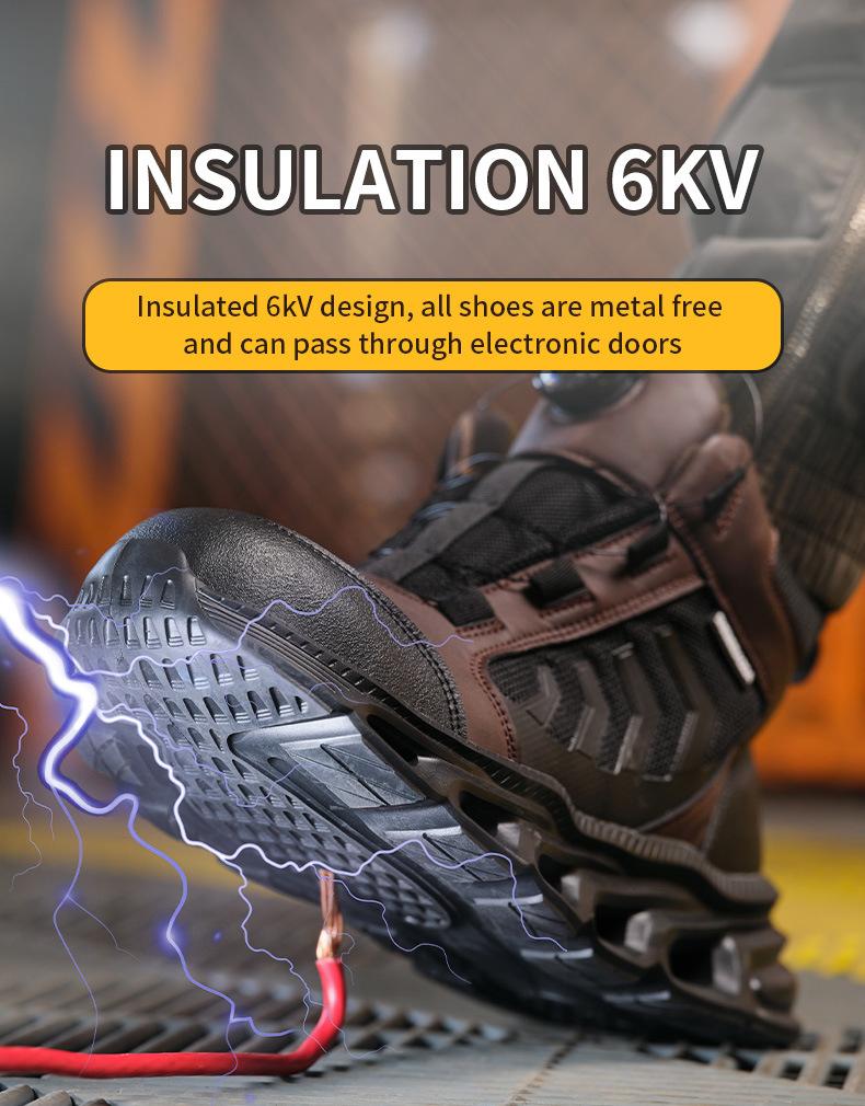 Insulation 6KV Work Safety Boots Men Women Anti smash Anti Puncture Work Shoes Protective Men Safety Shoes Plus Size 47 48