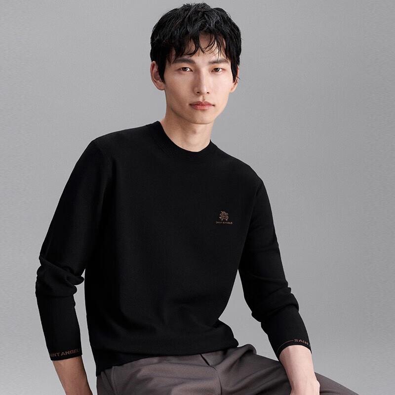 Baoxiniao Men's Round Neck Business Casual Wool Blend Sweater