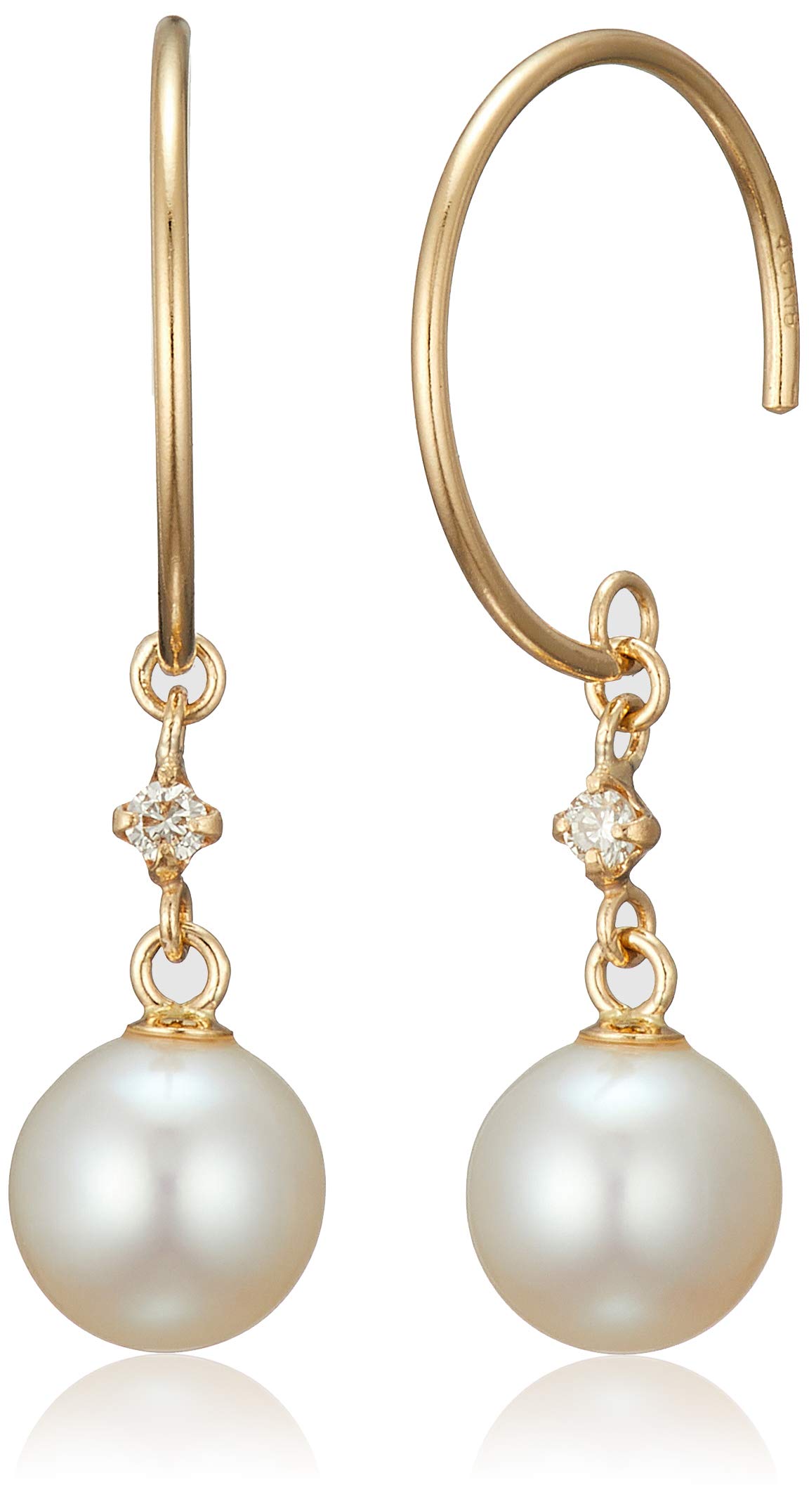 

Сережки з жовтого золота K18 [Yondo Sea] 4℃ 11182-115-3003-00-00 Жіночі