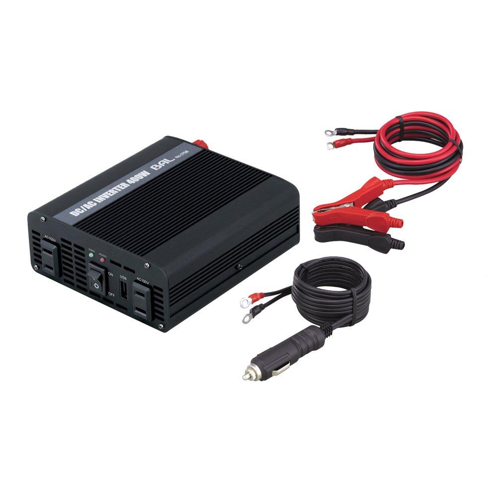 BAL (Ohashi Sangyo) 3-way Inverter for DC Cars, Rated Output: 400W 1758