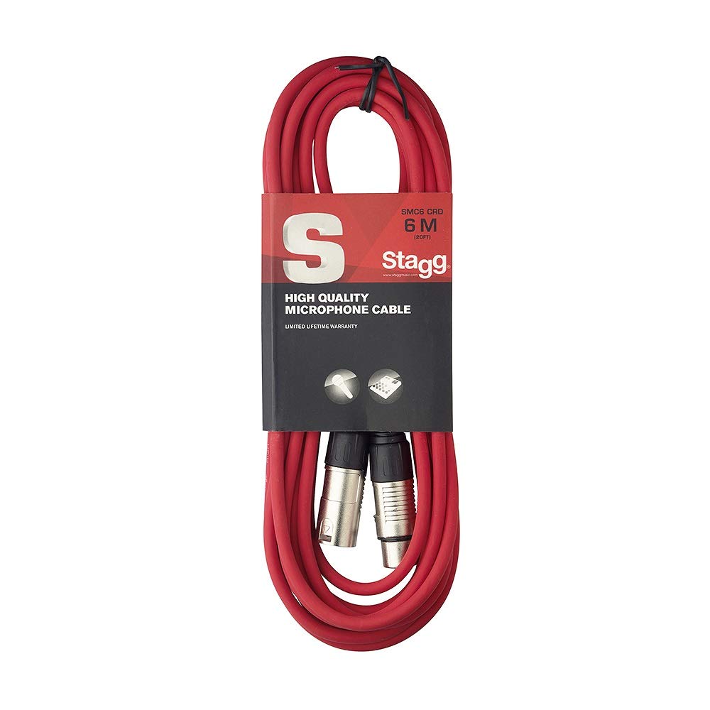 

Stagg SMC6 CRD 6m XLR to XLR Microphone Cable - Red