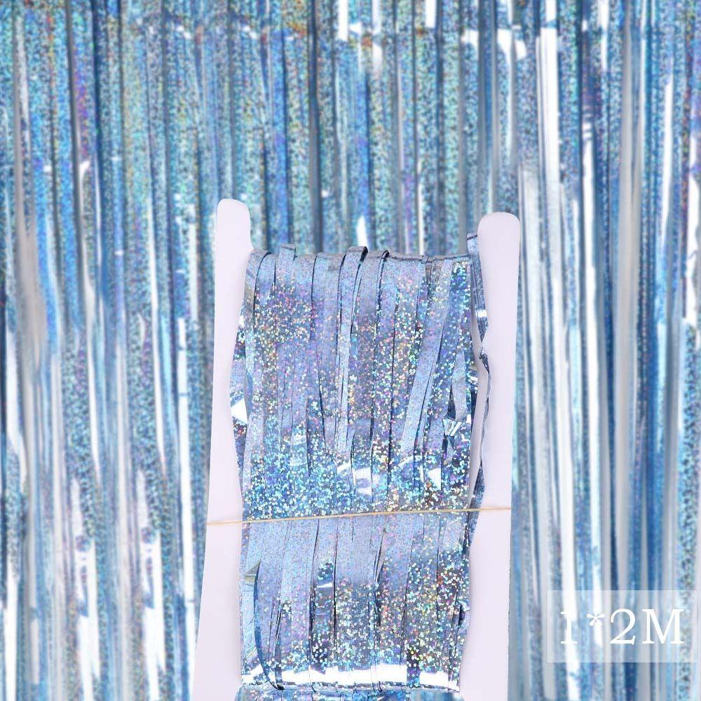 Foil Laser Christmas Wedding Prom Birthday Party Tassels Door Curtain Foil Curtain Rainwire Curtain