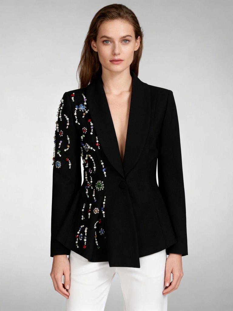 2025 European & American Slim Fit Autumn Women's Suit Jacket - Chic & Commuter Style