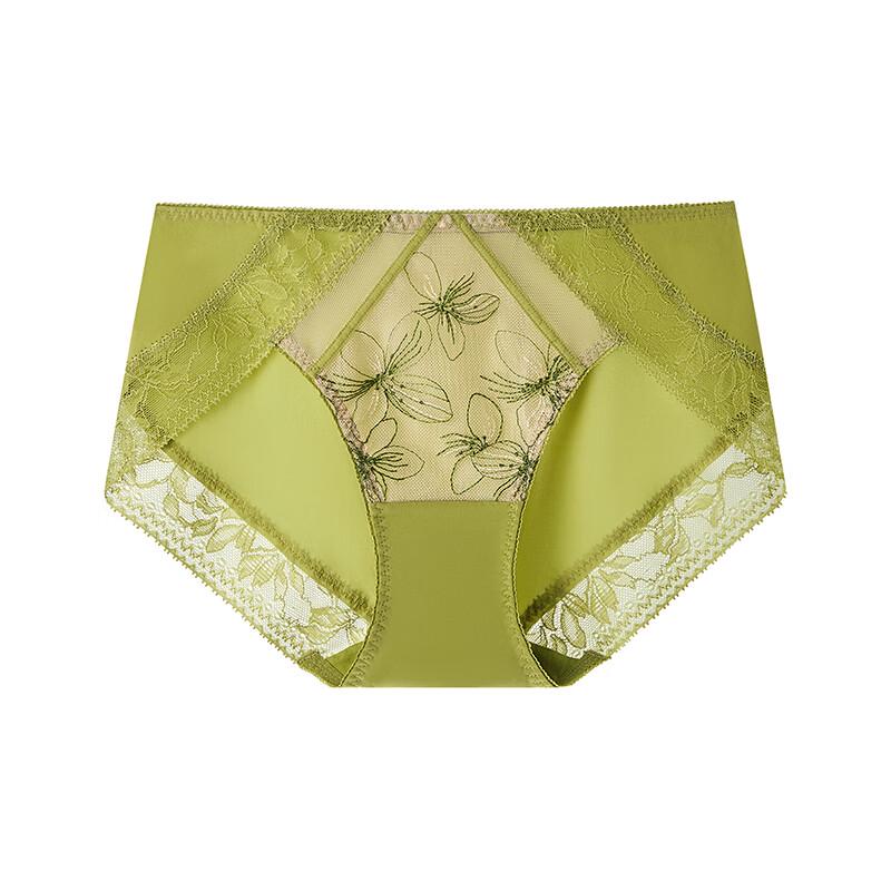 Maniform Sexy Lace Mid-Low Waist Cotton Crotch Briefs