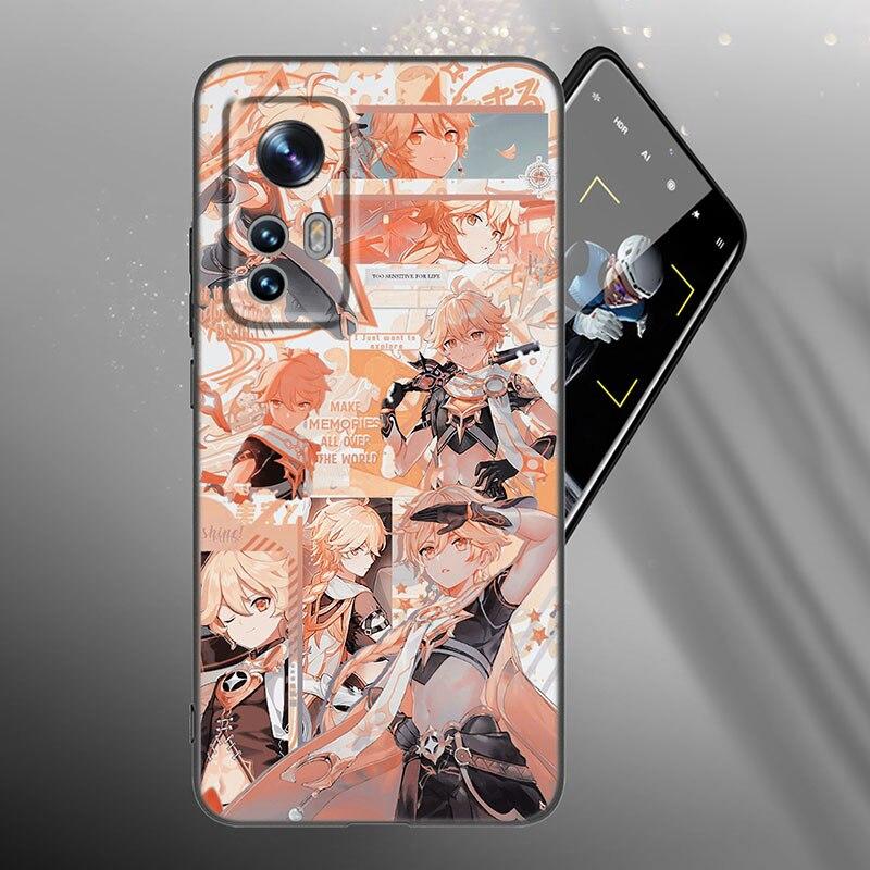 

Игровой чехол для телефона Genshin Impact для Xiaomi Mi 10T 11i 11T Note 10 11 Lite NE F1 POCO F3 M3 X3 GT NFC M4 X4 Pro 5G Черная крышка POCO M4 Pro 5G
