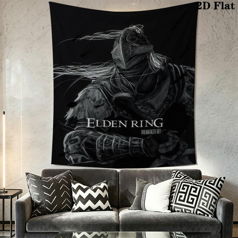 Elden Ring Land Wall Hanging Printed Fabric Blanket Decorative Tapestries for Bedroom Living Room Home Decor