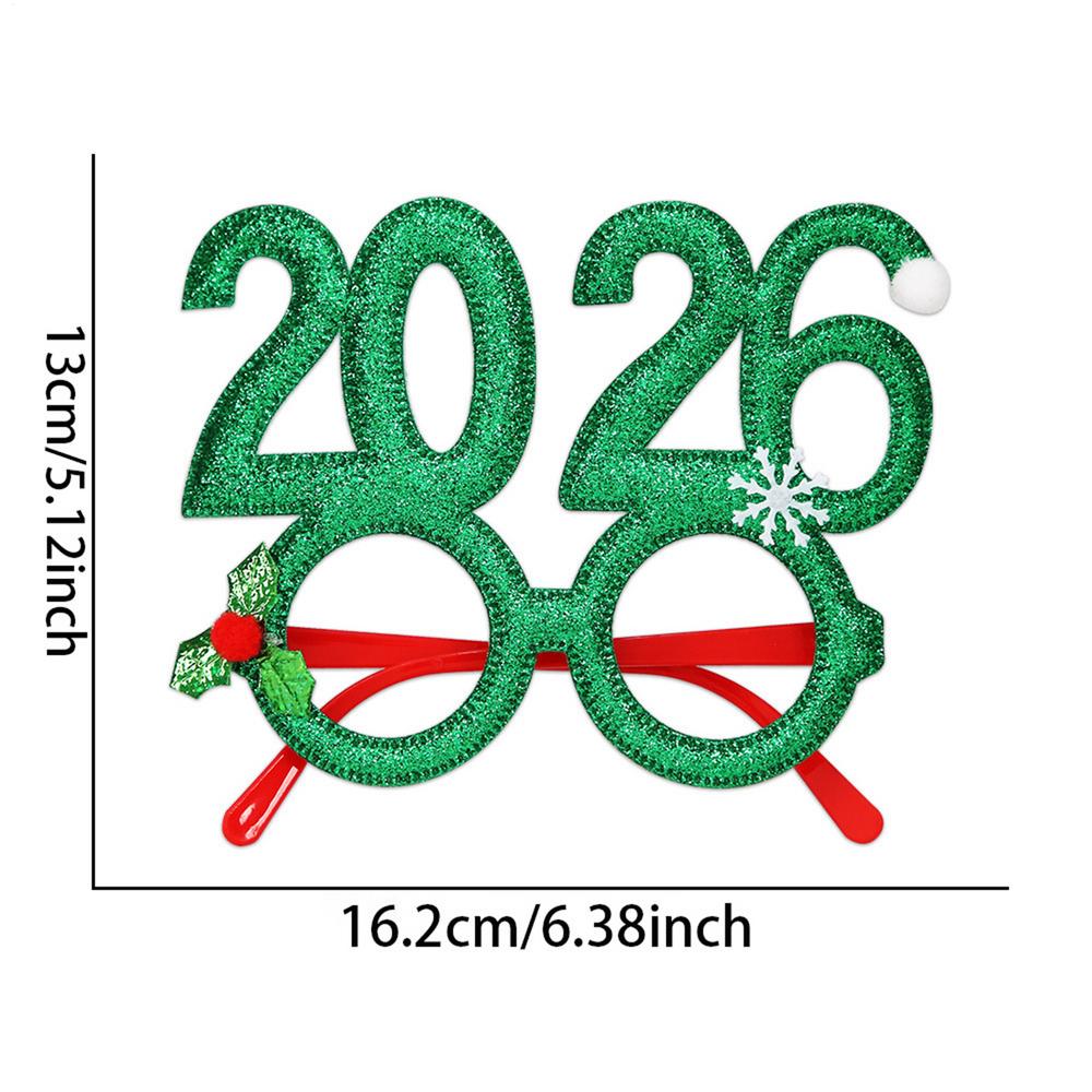Fun Christmas Glasses 2026 Eyeglasses Props Decorative Props Glasses For Kids Teens Adults Attendees Hosts Night Celebration