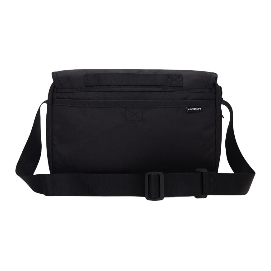 Converse Polyester Messenger Bag, Shoulder Bag, Crossbody Bag Regular Unisex Black 10026011-A01