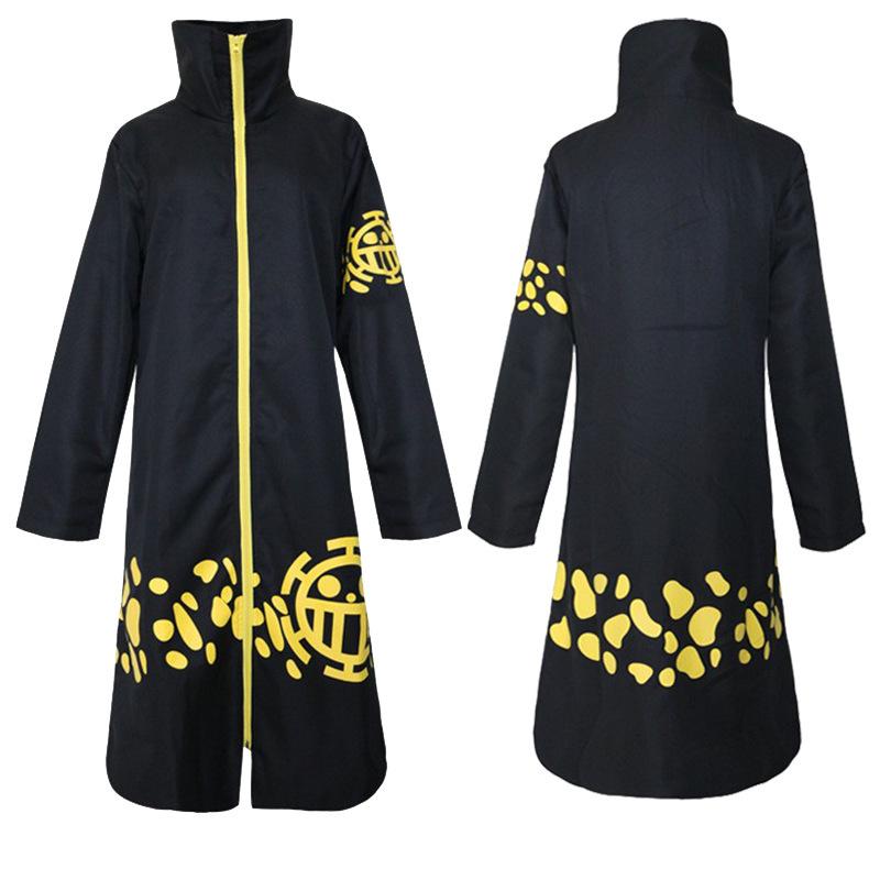 Trafalgar Law Cosplay Costume - One Piece 2 Years Later Cloak Cape for Halloween Party, Anime Role Play Outfit