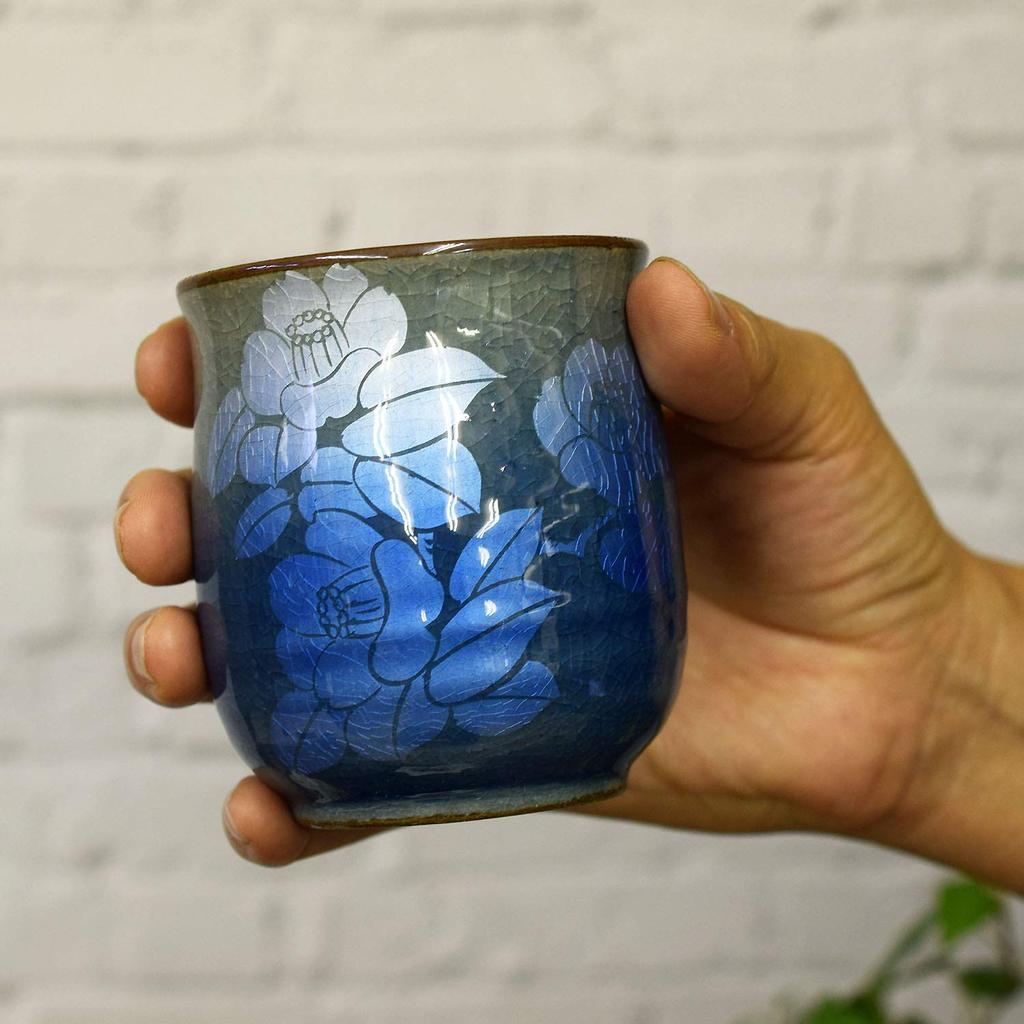 Kutani Ware Pair Teacup Ginsai Sanchaka Couple Teacup 60th Birthday Present Gift