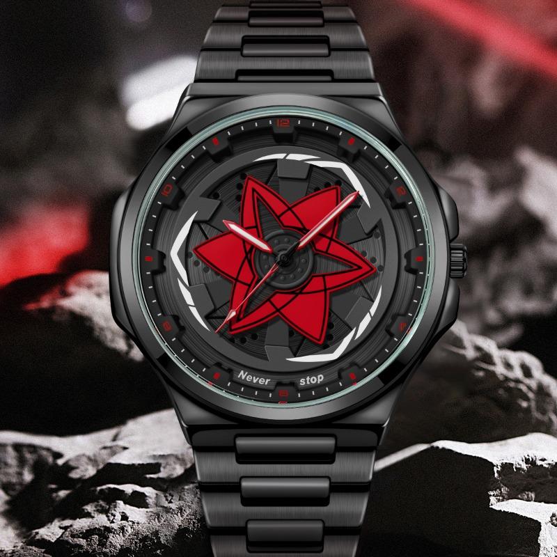 Top Brand New Fashion Men's Watch Cool Lunyi Men's Quartz Watch Student Watch Luminous Steel Band Wrist Watch