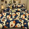Cartoon Color Matching Four-piece Set Quilt Cover Bedding Quilt Cover Dormitory Bed Single Three-piece Set