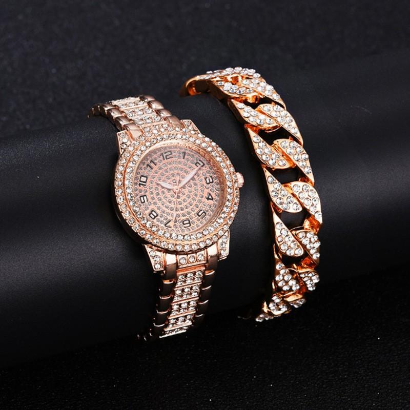 Ladies Watch Diamond Jewelry Watch, Women's Watch Quartz Watch Digital Watch Necklace Watch Set