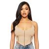 Missy Empire Womens/Ladies Ribbed Contrast Stitch Corset Top