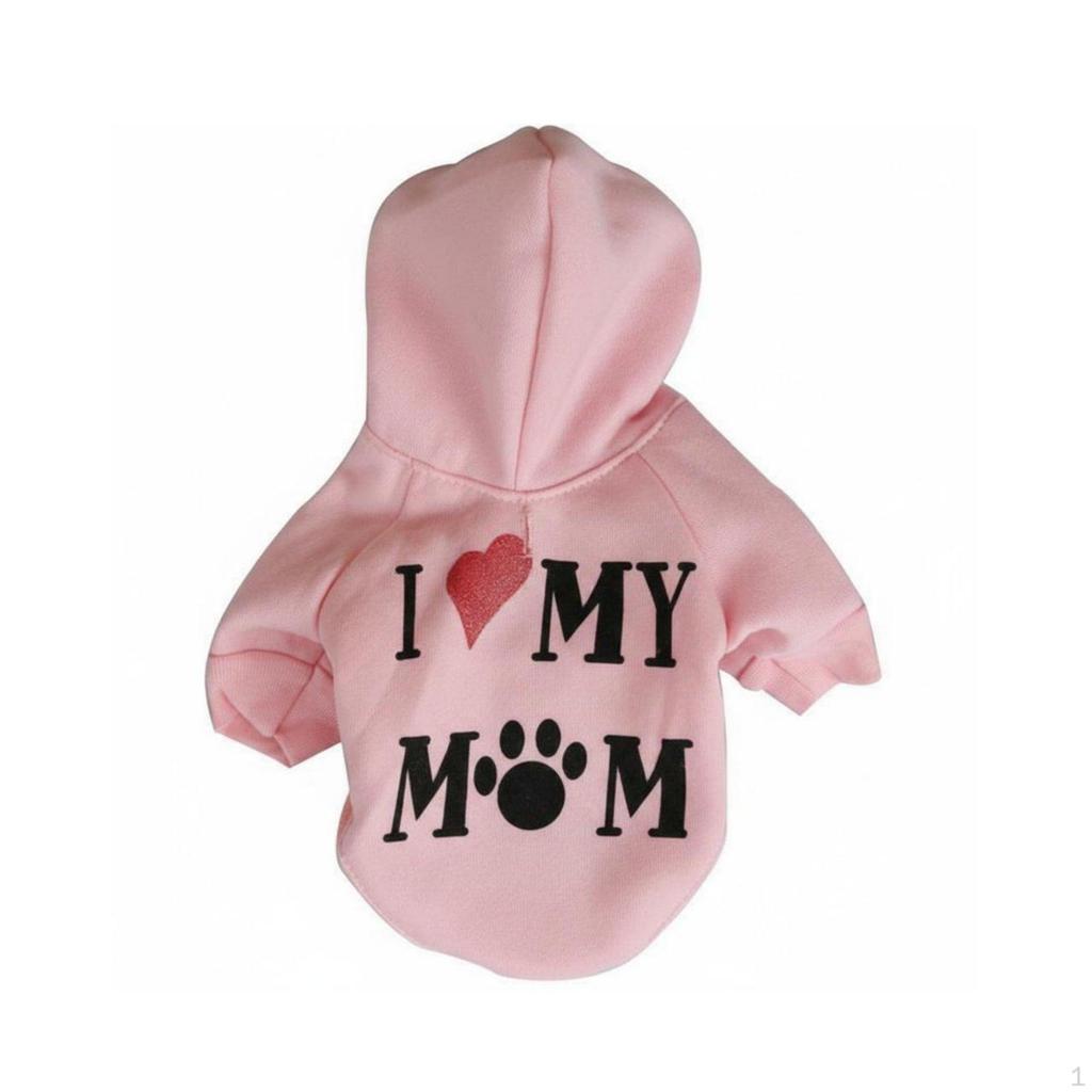 Dog Hoodie Warm Hooded Sweater Machine Washable Fleece Pet Pullover for Dogs, Young Cold