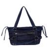 Large Capacity Commuter Tote Bag Women's Denim Shoulder Crossbody Bag