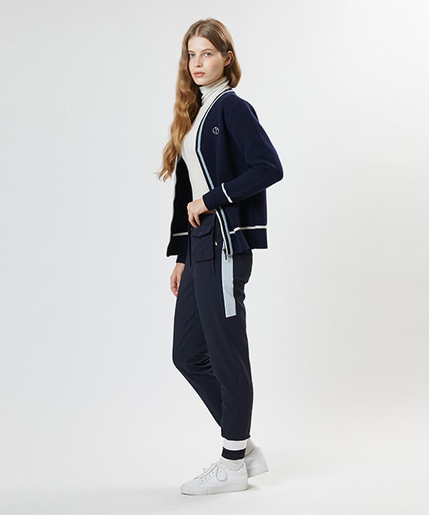 AVEN Side Color Line Jogger Pants Navy