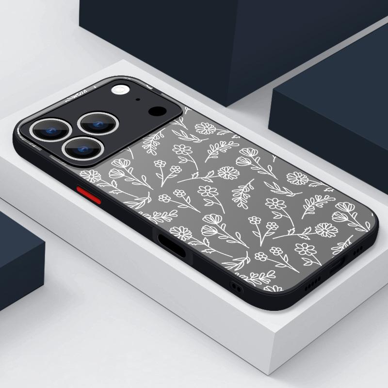 Little Flowers Print Phone Case For iPhone 17 Air 16 15 14 13 12 Pro Max 17 Pro 16e 11 Matte Shockproof Soft Edge Hard PC Cover