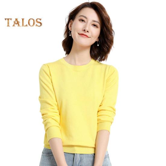 

Женские зимние топы, однотонные, с круглым вырезом, длинными рукавами, пуловер, свитер, свободный крой, ребристая отделка, повседневные трикотажные топы XL жёлтый