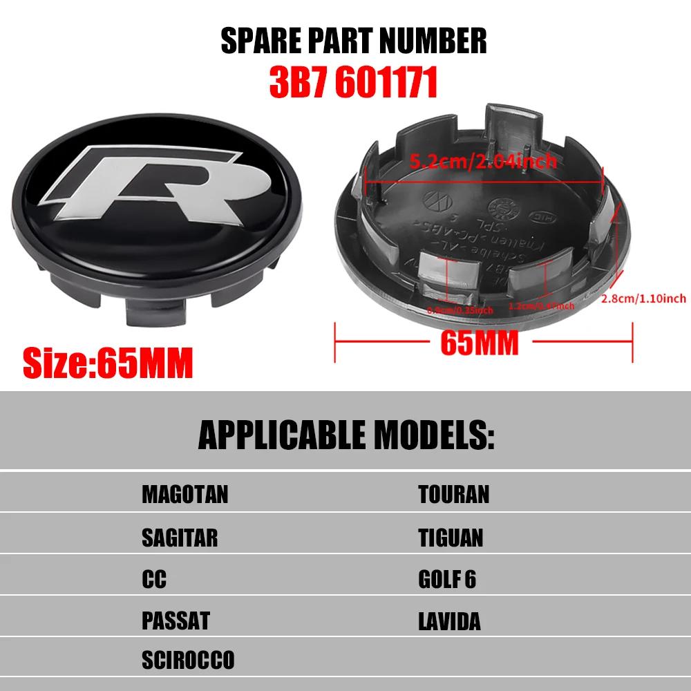 For VW Volkswagen Jetta MK5 Golf 4pcs 56/65/66mm Car Wheel Center Cap Hubs Covers Huncaps Accessory For Volkswagen VW GTI Golf J