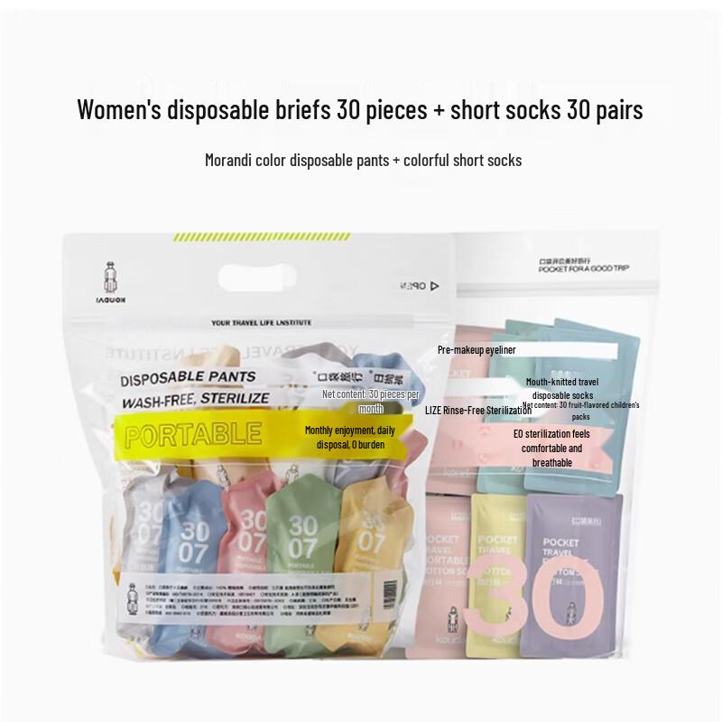 Sanbile Women s Travel Disposable Underwear & Socks Set