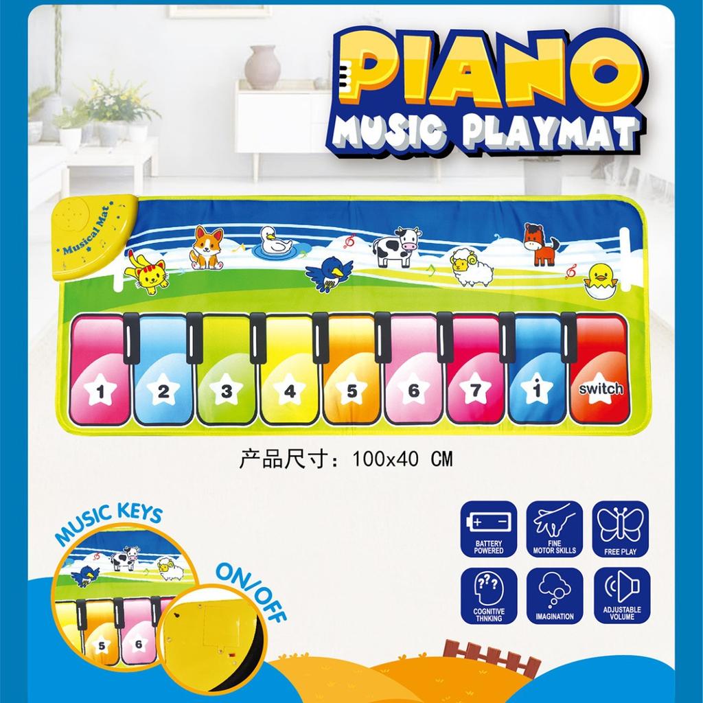 Okul Öncesi Bebek Müzik Dans Battaniyesi Oyuncak Erken Eğitim Hediyesi Çocuk Piyano Klavye Pedi Oyuncak