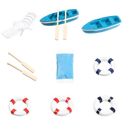 Garden Miniature Beach Chair Micro Landscape Mini Sea View Ornaments Boat Paddle