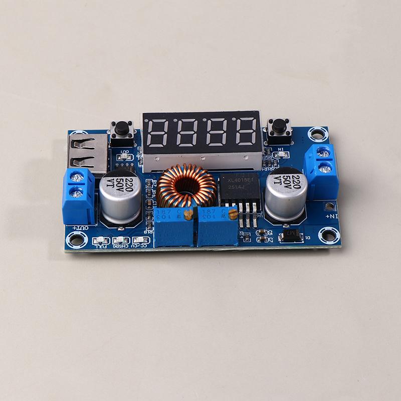 Xl4015 75W Dc-Dc 5A Led Drive Lithum Battery Charger Module Regulators Module Adjustable Buck Module With Voltmeter Display