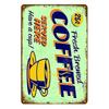Vintage Coffee Bar Metal Tin Signs Decor Wall Art Sign Posters Wall Decoration Coffee Plaque Sign Cafe