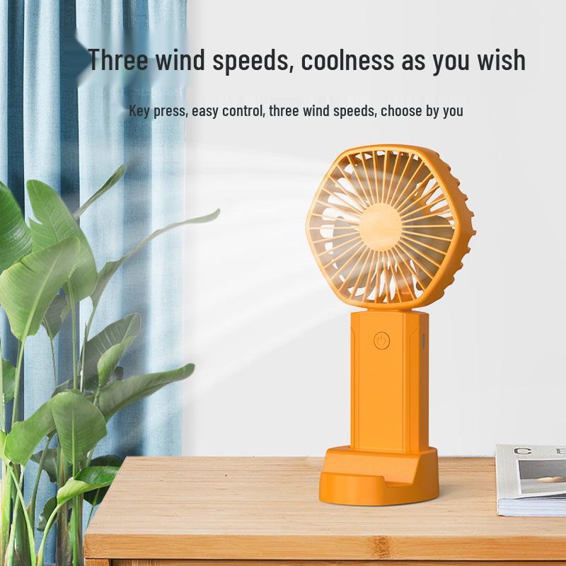 USB Rechargeable Silent Mini Desktop Fan with Strong Wind Power - Portable and Handheld for Dorms and Gifts