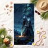 Knight Soft Beach Towel Stylish Beach Pool Towel for Summer Seaside Vacation Travel