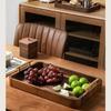 Vintage Massivholz Tablett Handgefertigtes Holz Serviertablett Küche Esstisch Kuchenplatte Aufbewahrungs-Organizer Obst Gemüse Tablett