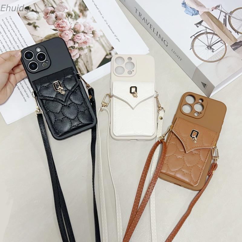 Q Bag Strap Case For Samsung Galaxy S25 Ultra S21 S20 S23 FE S24 Plus A56 Wallet Card Slot Holder Crossbody Cord Lanyard Cover